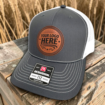 Custom Richardson 112 company hat with business logo decoration.
